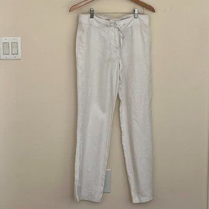 Tie Front White Linen Tommy Bahama Pants Size 4